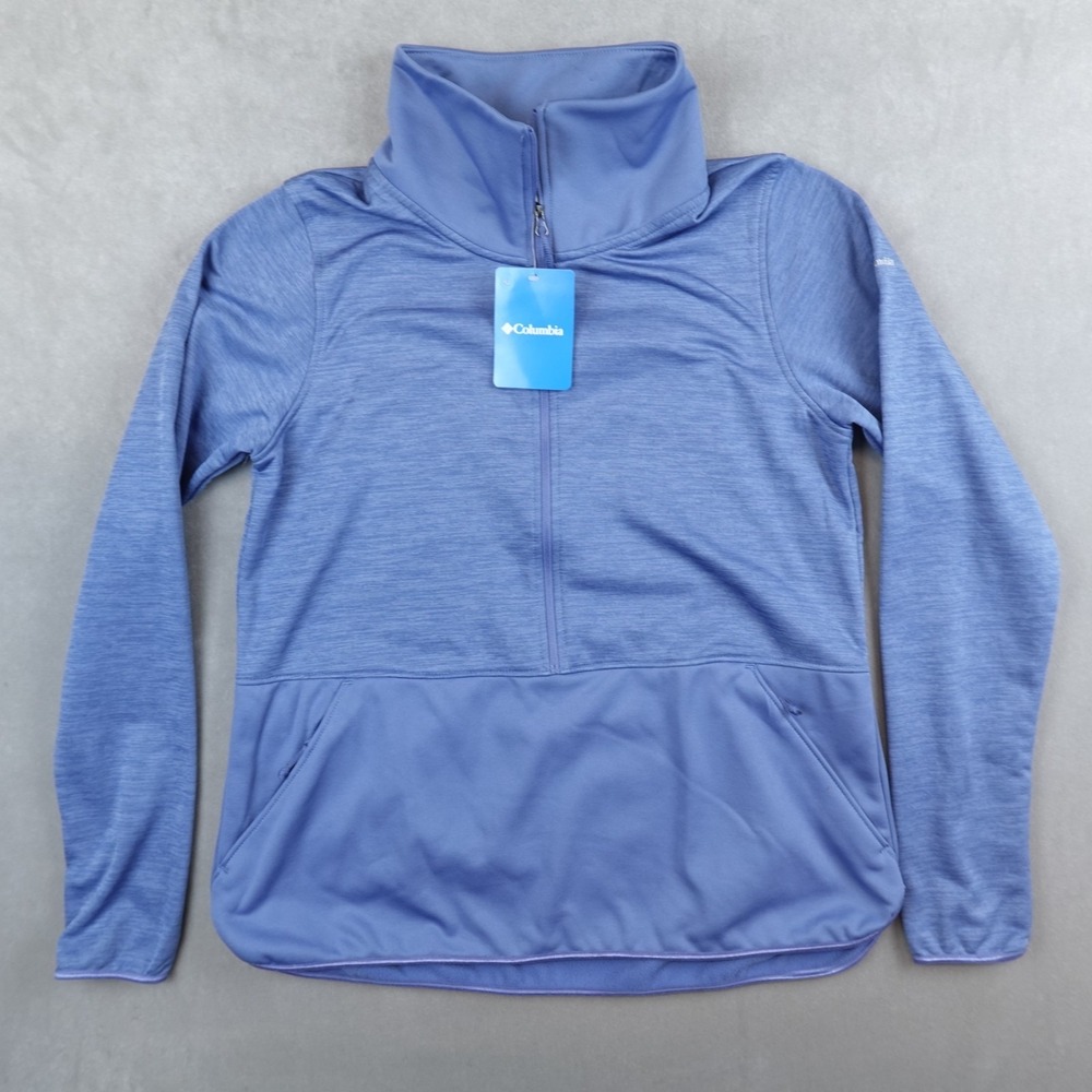 NWT Columbia Sunny Springs Blue Half Zip Pullover Womens Size Medium MSRP $65
